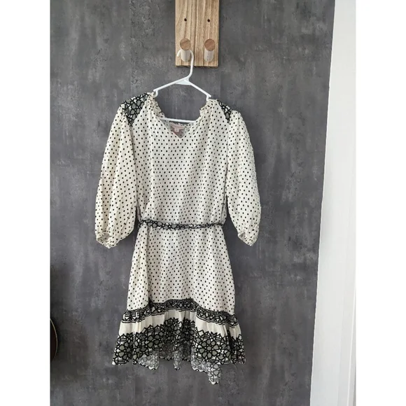 Women's Knox Rose NWT White and Green Boho Dress - Size S - Picture 4 of 16